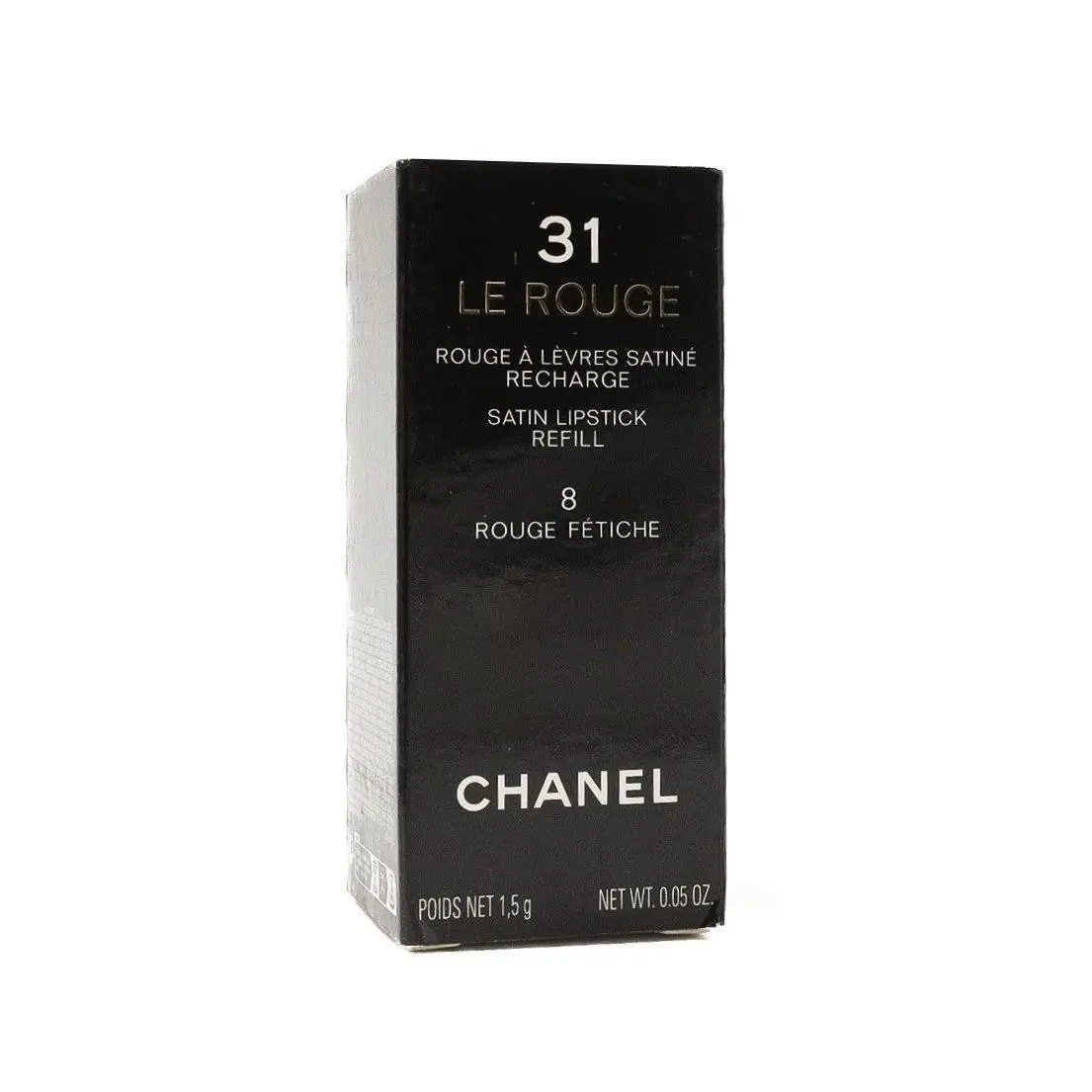 Chanel - 31 Le Rouge Satin Lipstick Refill - 8 Rouge Fetiche - 0.05 oz / 1.5 g