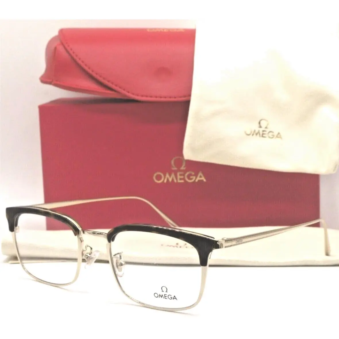 Omega OM 5010-H 052 Havana ON Pail Gold Eyeglasses Frame 51-20