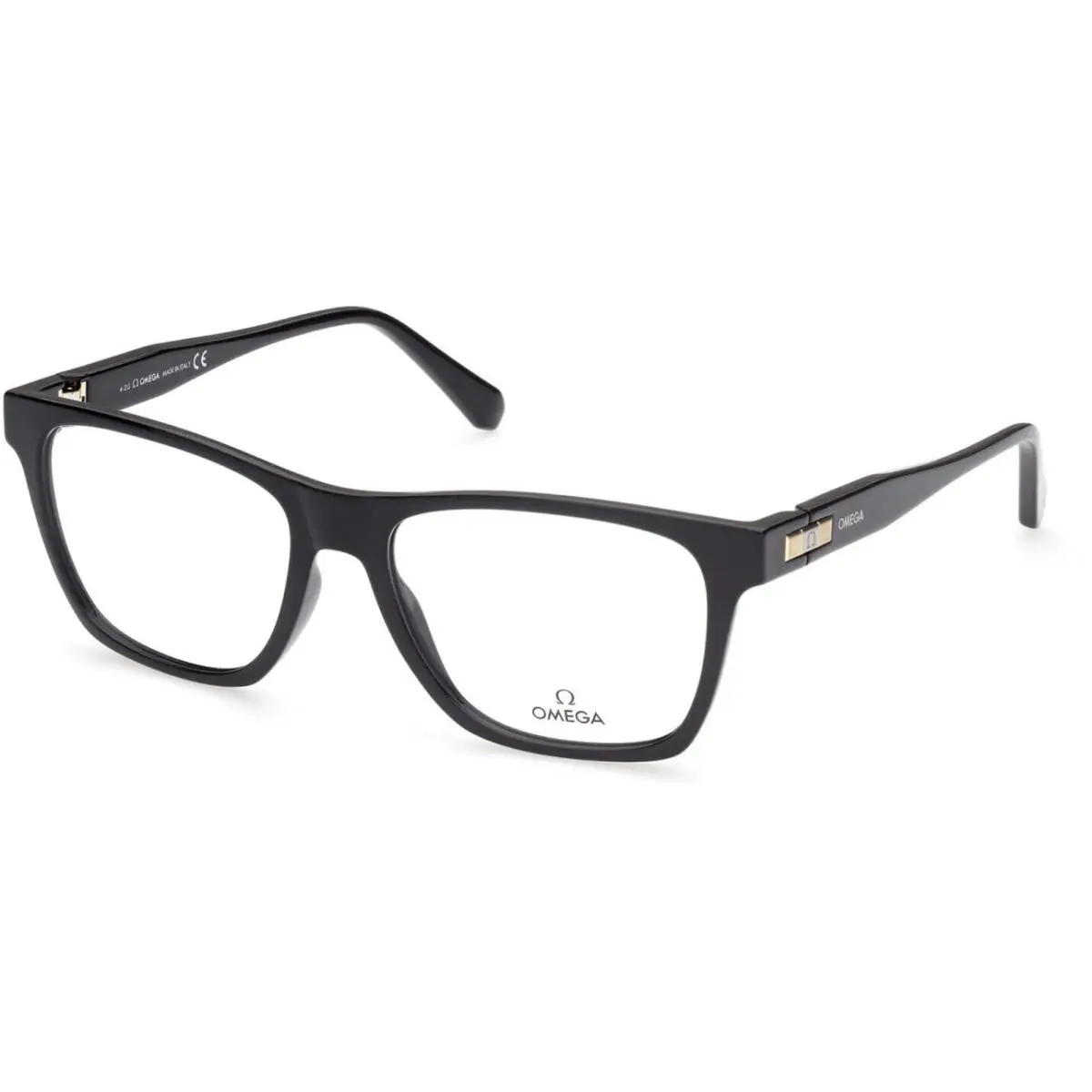 Omega Eyeglasses OM 5020 001 56-17 140 Black XL Frames Gold Silver Hinges