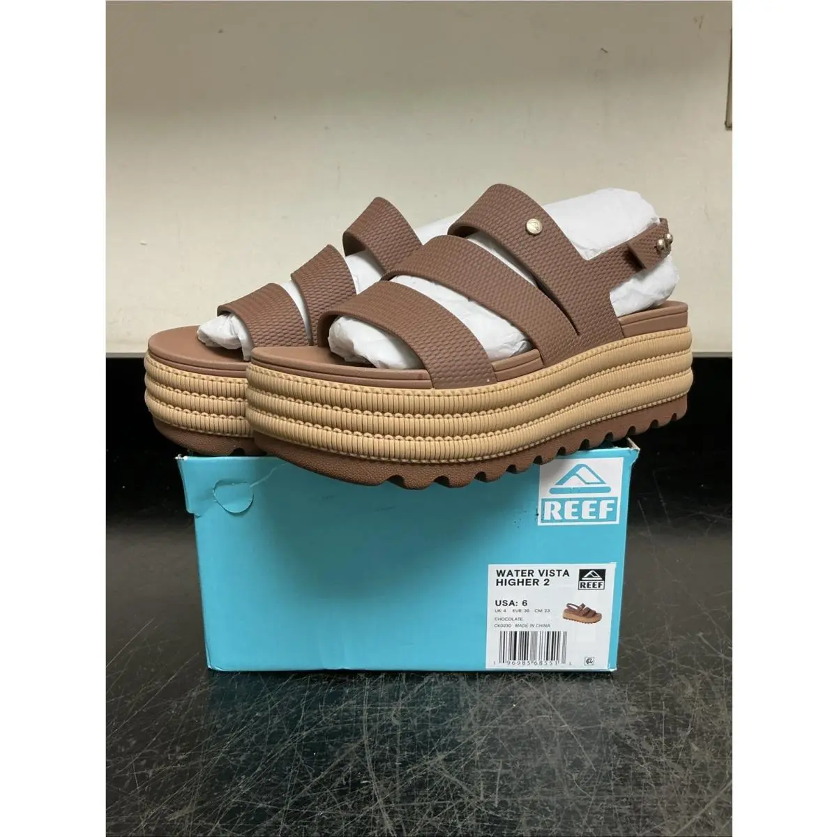 Reef Women`s Water Vista Higher 2 Platform Sandals Chocolate US Women’s 6