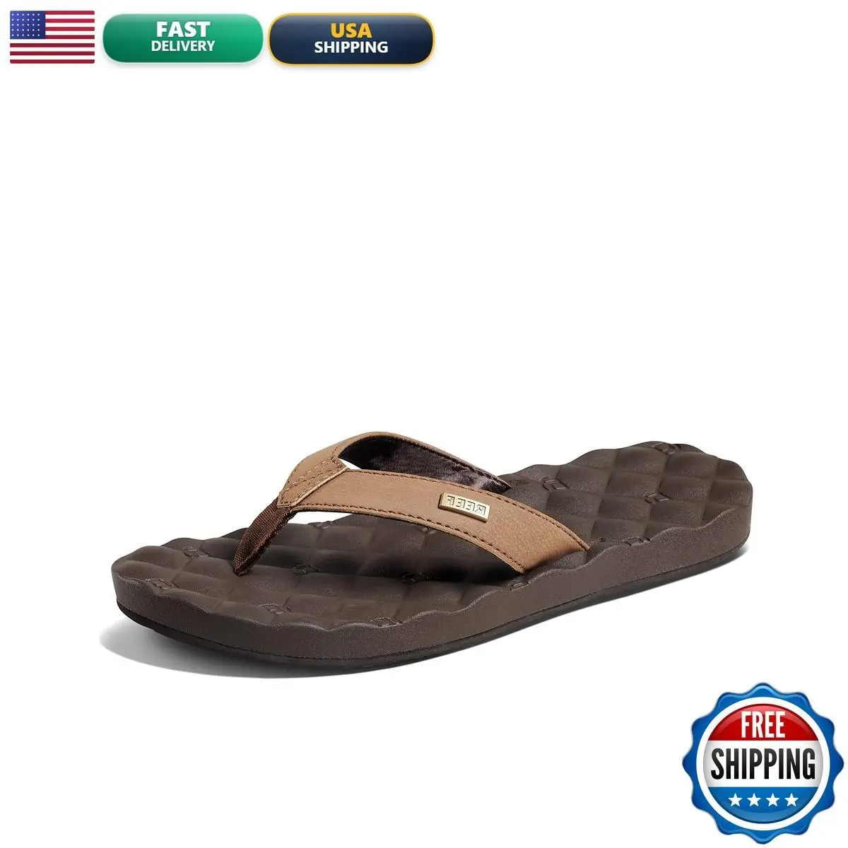 Reef Dreams Womens Flip Flop Memory Foam Cushion Footbed Leather Sat