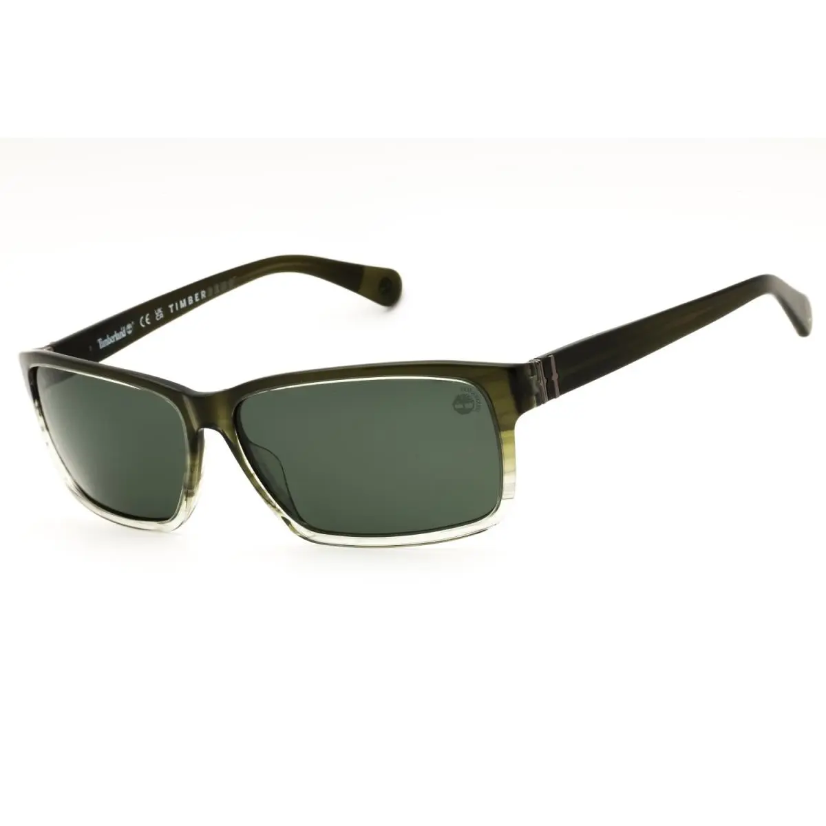 TB00053 98R Sunglasses Dark Green Frame Green Polarized Lenses 67mm by Timberland
