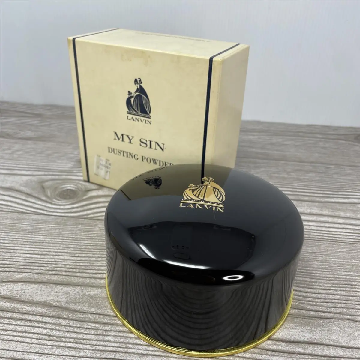 Vtg  My Sin Dusting Powder 8 1/4 Oz. Perfume Body Powder by Lanvin