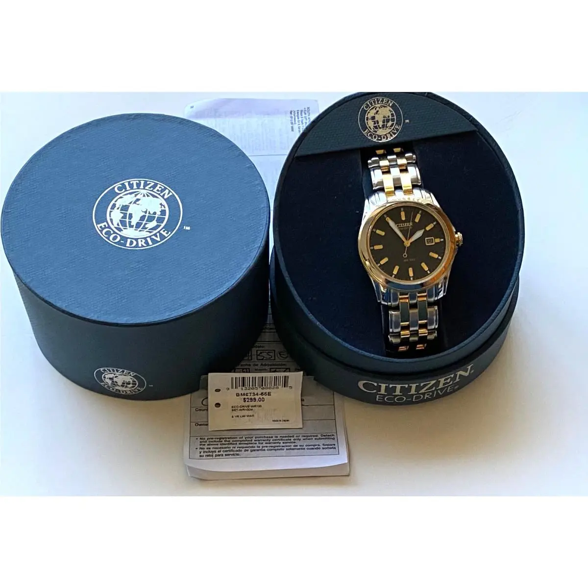 Citizen Men`s Eco-drive BM6734-55E Black Dial Stainless Steel Bracelet Watch