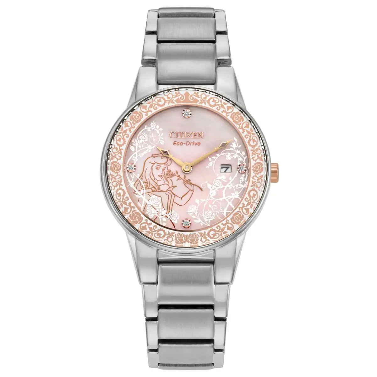 GA1081-65N Disney Aurora Enchanted Pink Dial Women`s Watch by Citizen