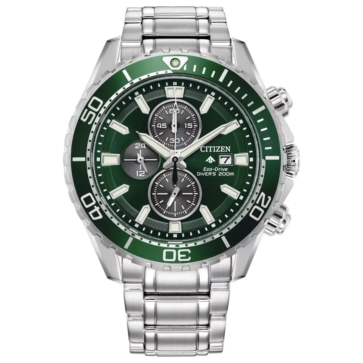 Citizen Eco-drive Men`s Chronograph Promaster Dive Stainless Steel Watch