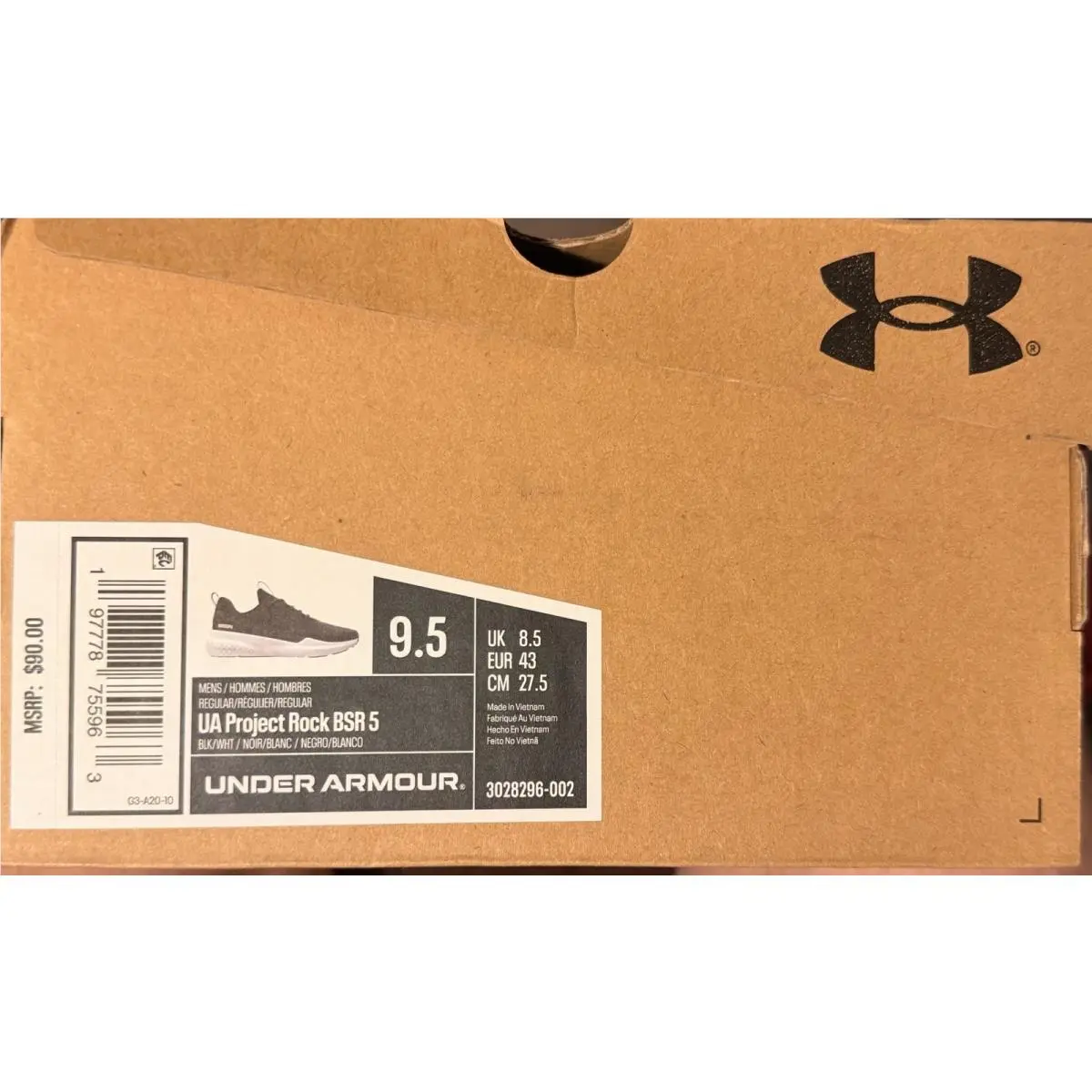 Under Armour shoes - Under Armour Project Rock BSR 5 - 3028396-002 - Black (UPC: 0197778755963) 0