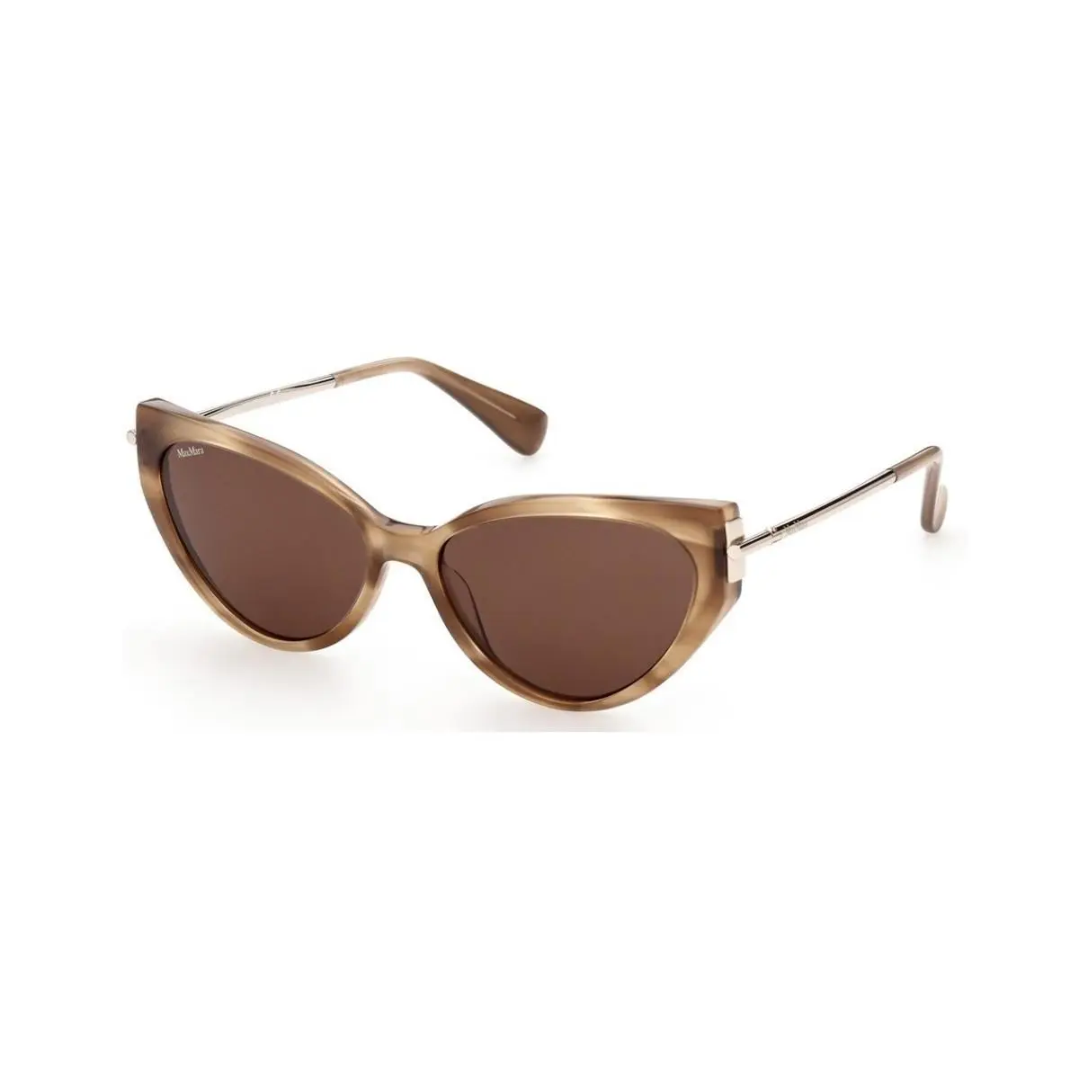 MM0028-56E-57 Sunglasses Size 57mm 135mm 15mm Brown Stripe 8892142951 by Max Mara