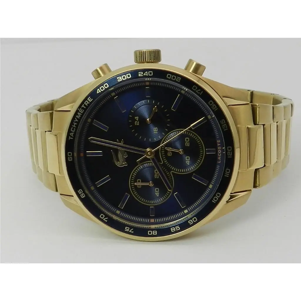 Men`s Boston Ionic Plated Thin Gold Steel Watch 42mm by Lacoste