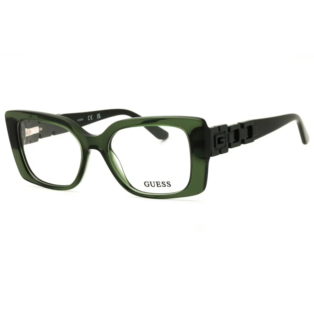 GU50322 096 Shiny Dark Green 51mm Eyeglasses by Guess
