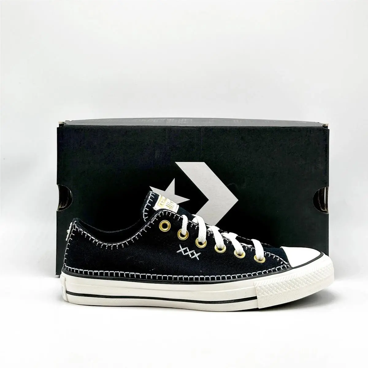Converse shoes - Converse Chuck Taylor All Star Low Top - A07546F - Black / True Sky / Egret / Daisy Yellow Accents 3