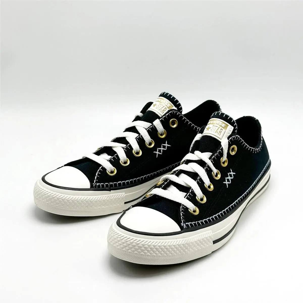 Converse shoes - Converse Chuck Taylor All Star Low Top - A07546F - Black / True Sky / Egret / Daisy Yellow Accents 4