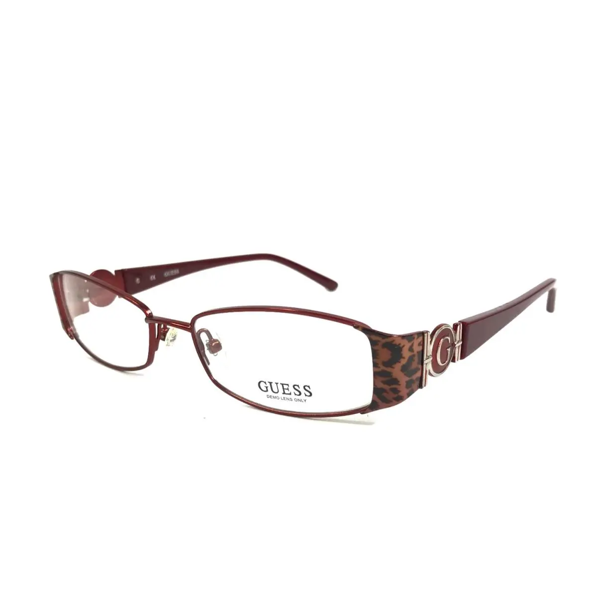 Eyeglasses Frames GU1652 BU Burgundy Rectangle Wire Rim 52-17-135 by Guess