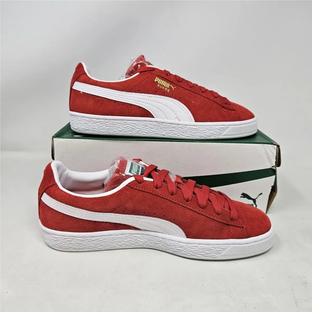 Puma shoes - PUMA Suede Classic Lace Up - 399781-02 - Red - White (UPC: 197670841702) 0
