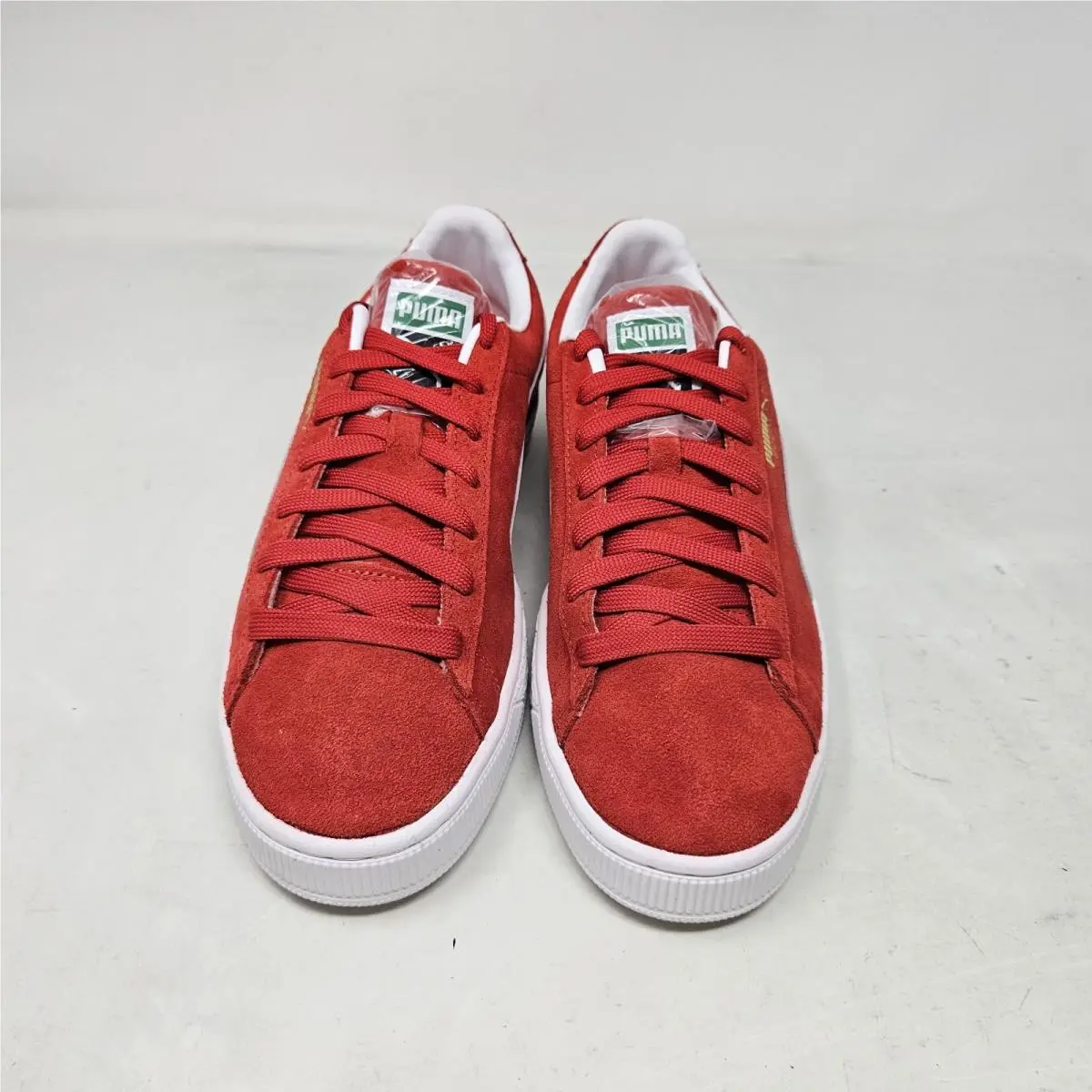 Puma shoes - PUMA Suede Classic Lace Up - 399781-02 - Red - White (UPC: 197670841702) 2