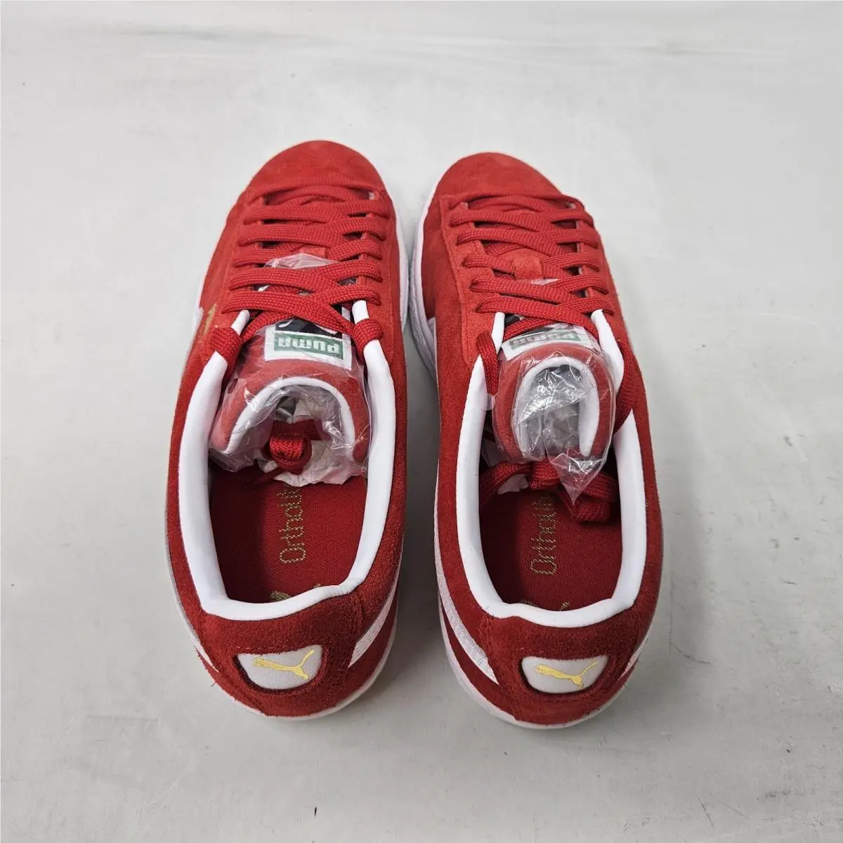 Puma shoes - PUMA Suede Classic Lace Up - 399781-02 - Red - White (UPC: 197670841702) 4