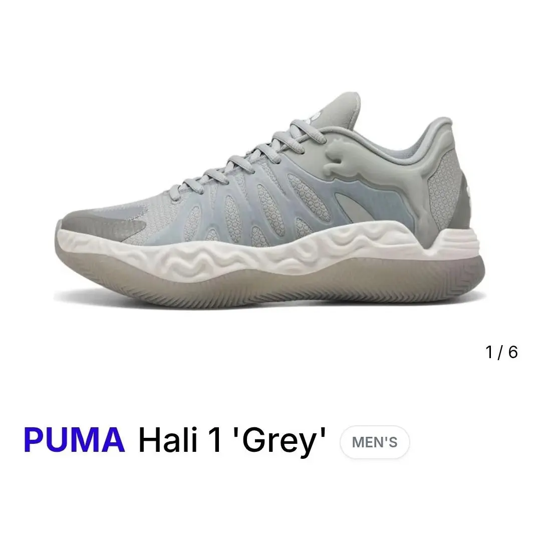 Hali 1 Basketball Shoes Unisex Gray 313452-01 Men`s Size 10.5 by Puma