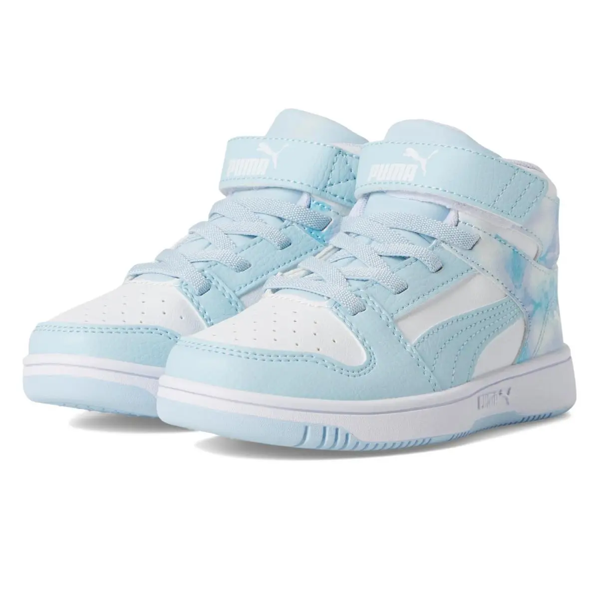 Kids Unisex Rebound Layup Mid Hook-and-loop Shoes Little Kid  by Puma