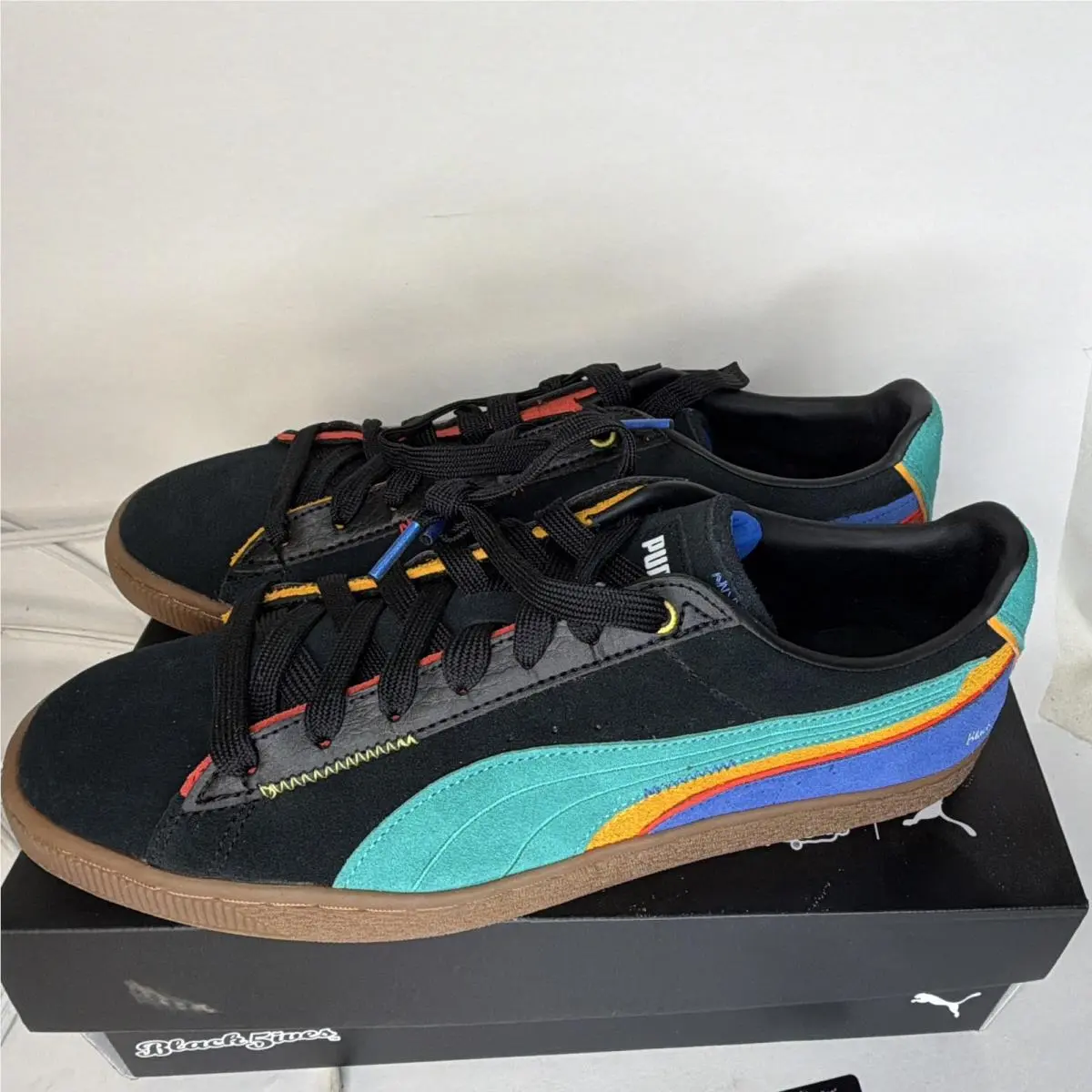 Puma shoes - PUMA Suede Triplex x Black Fives - Black, Blue, Green, Orange, Brown 0