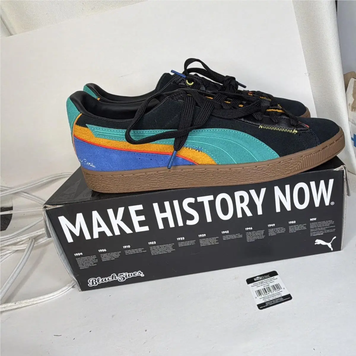 Puma shoes - PUMA Suede Triplex x Black Fives - Black, Blue, Green, Orange, Brown 1