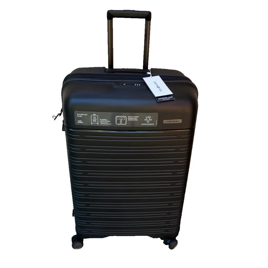 Samsonite Elevation Plus Large Spinner Triple Black Suitcase W Tags