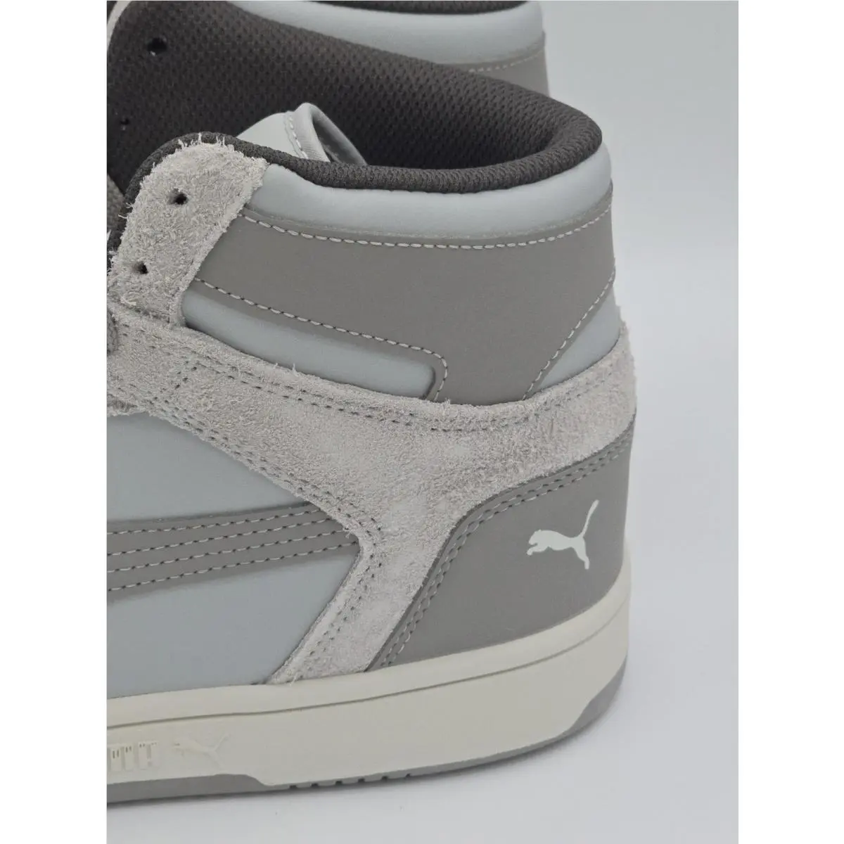 Puma shoes - Rebound LayUp Hi Timeless - Rebound LayUp Timeless - 401214 01 - Gray, White 10