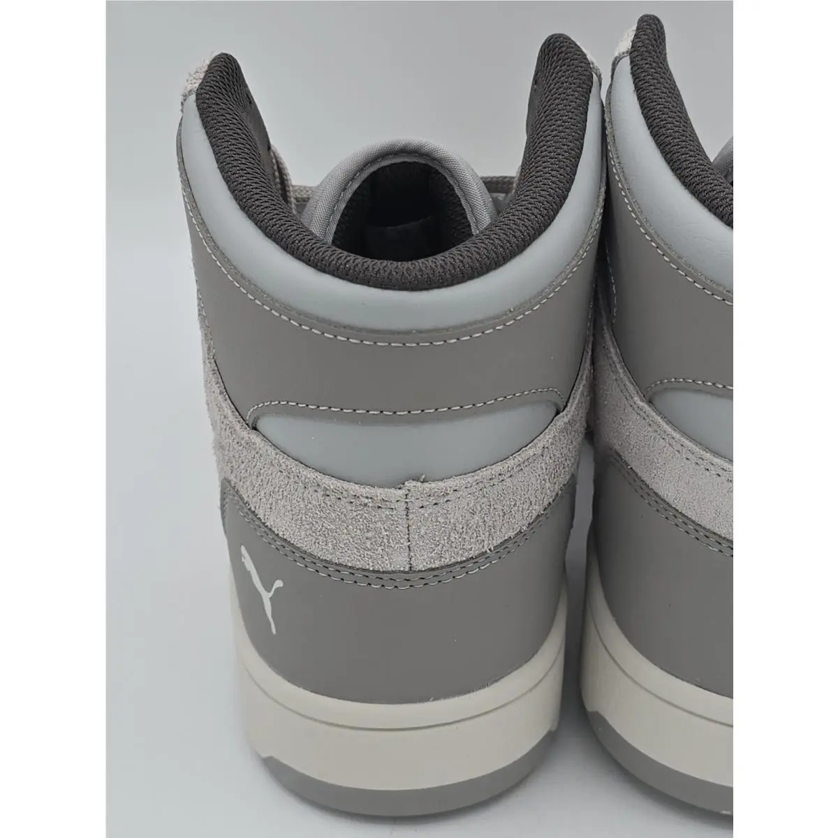 Puma shoes - Rebound LayUp Hi Timeless - Rebound LayUp Timeless - 401214 01 - Gray, White 12