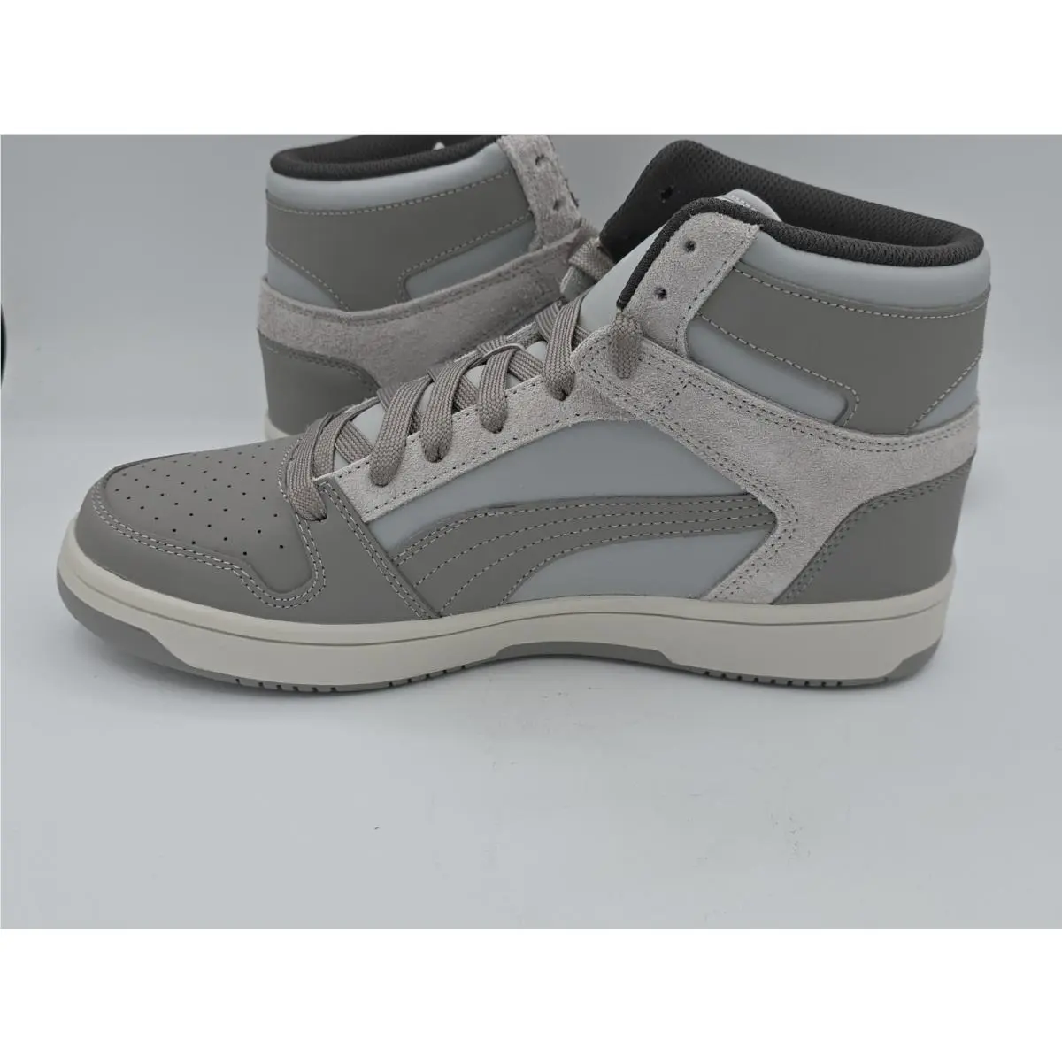 Puma shoes - Rebound LayUp Hi Timeless - Rebound LayUp Timeless - 401214 01 - Gray, White 14