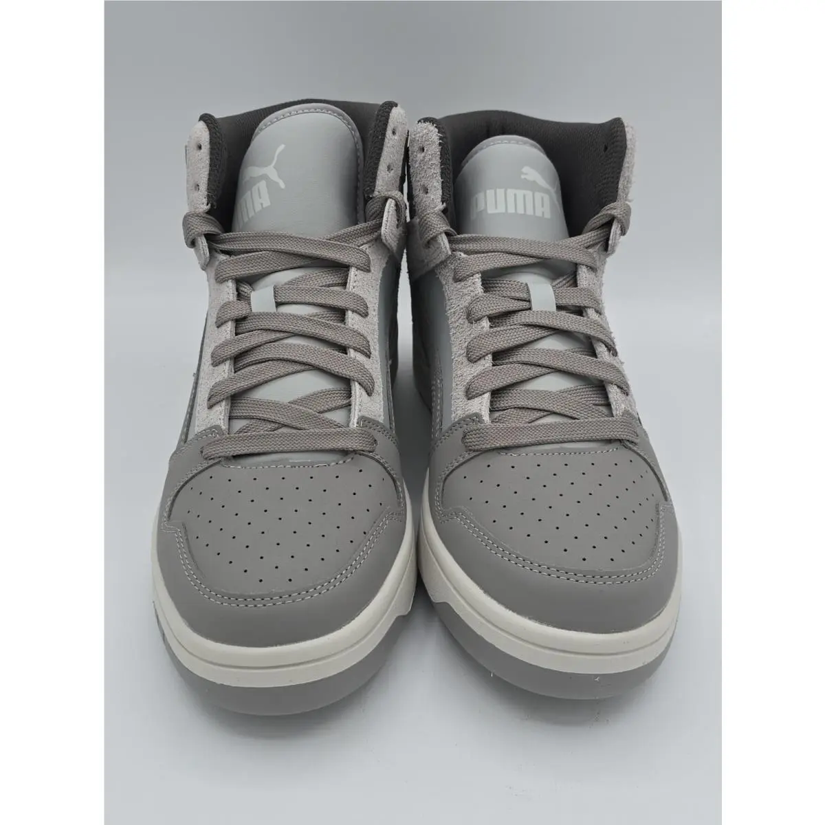 Puma shoes - Rebound LayUp Hi Timeless - Rebound LayUp Timeless - 401214 01 - Gray, White 3