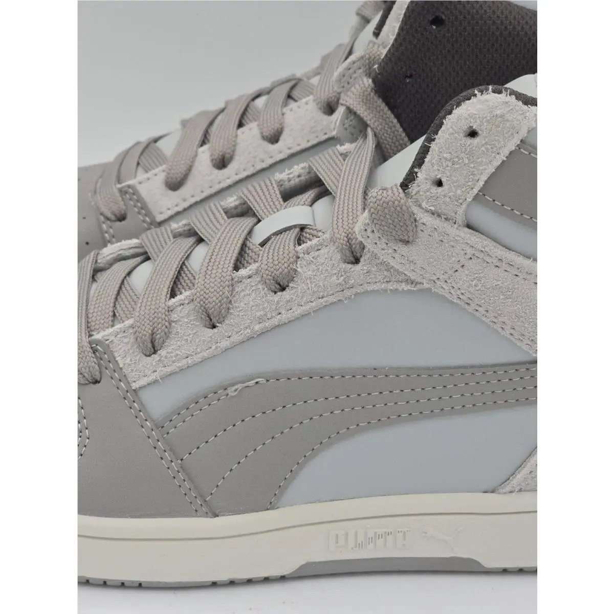 Puma shoes - Rebound LayUp Hi Timeless - Rebound LayUp Timeless - 401214 01 - Gray, White 9