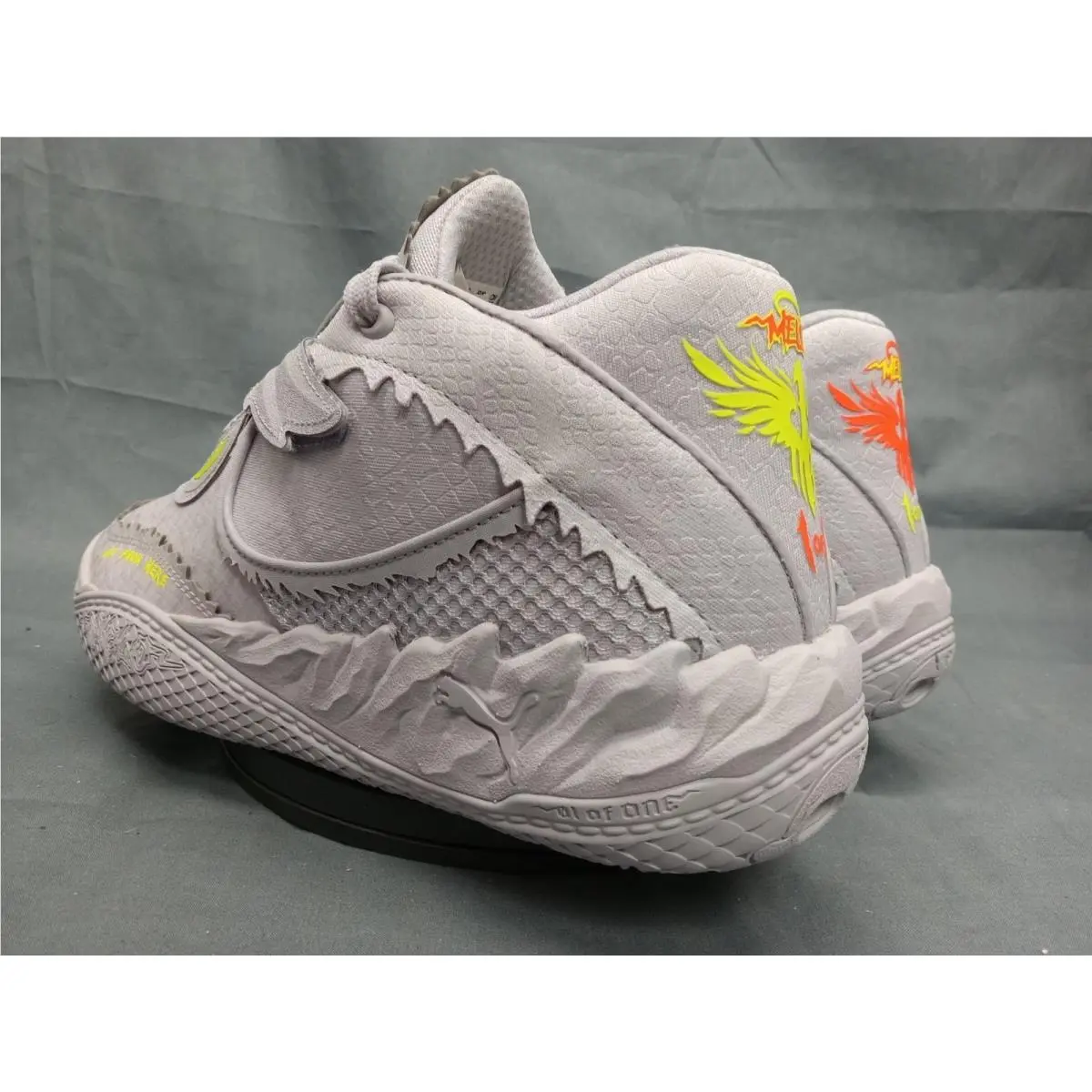 Puma shoes - Puma LaMelo - LaMelo - 312941 01 - Vibrant Silver/Yellow Alert/Glowing Red (UPC: 198551966026) 4