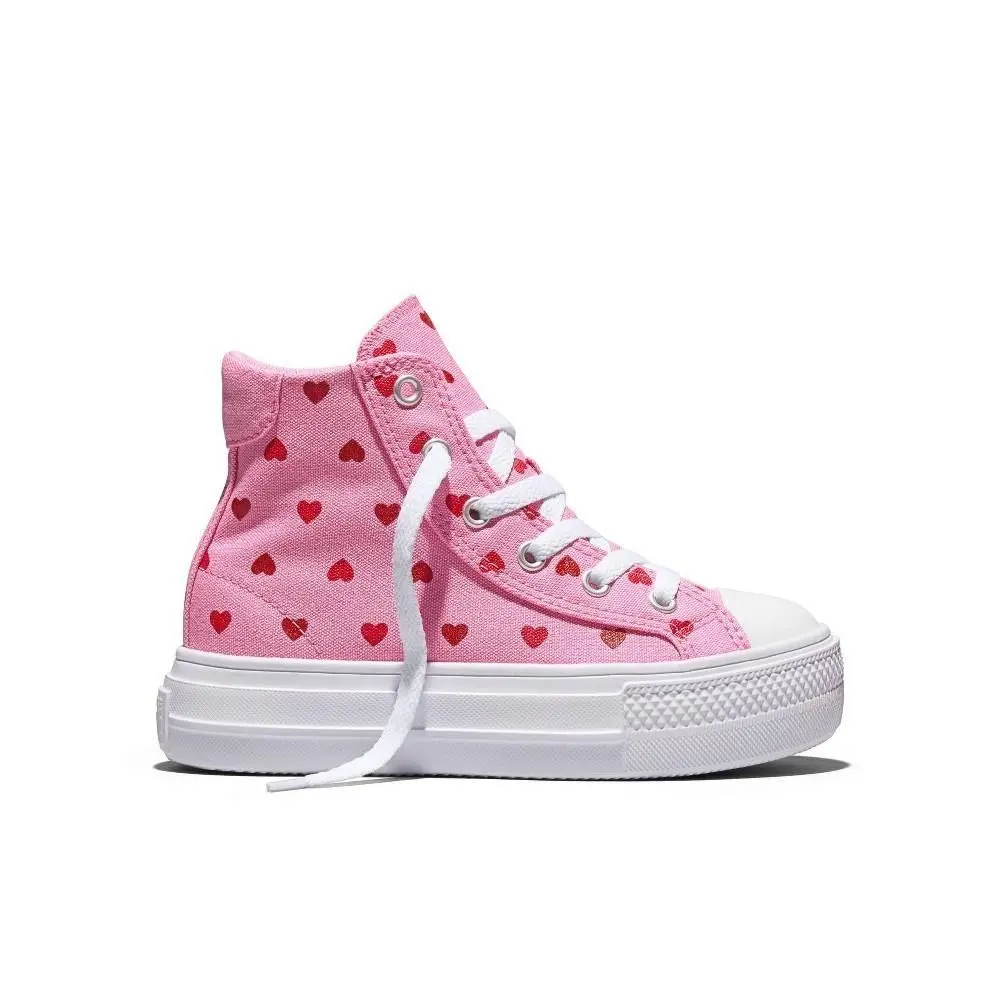 Converse Kids` Platform High Top Sneakers - Pink 2