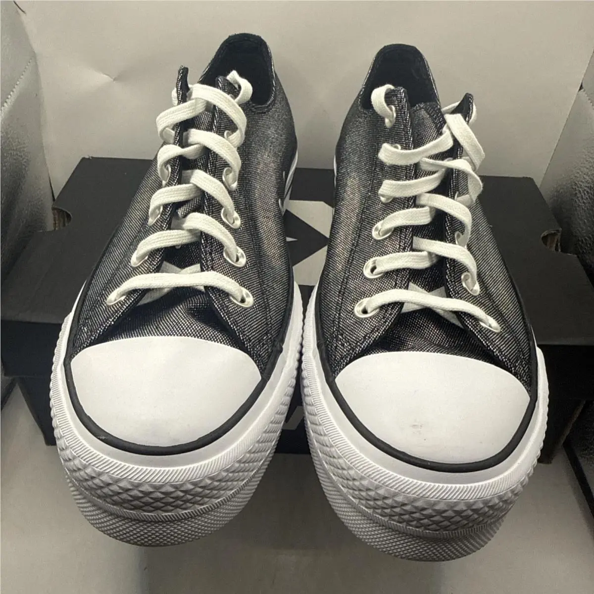 Converse shoes - Converse CTAS Lift OX - CTAS Lift - Silver/White/Black (UPC: 0194432400689) 8