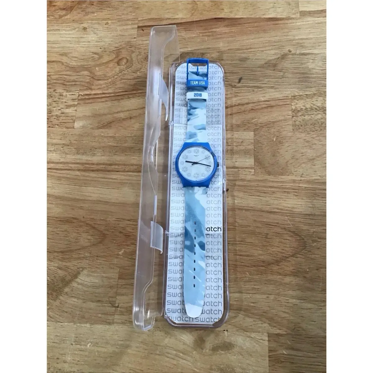 2018 Dream of Snow Team Usa Winter Olympic Unisex Watch by Swatch