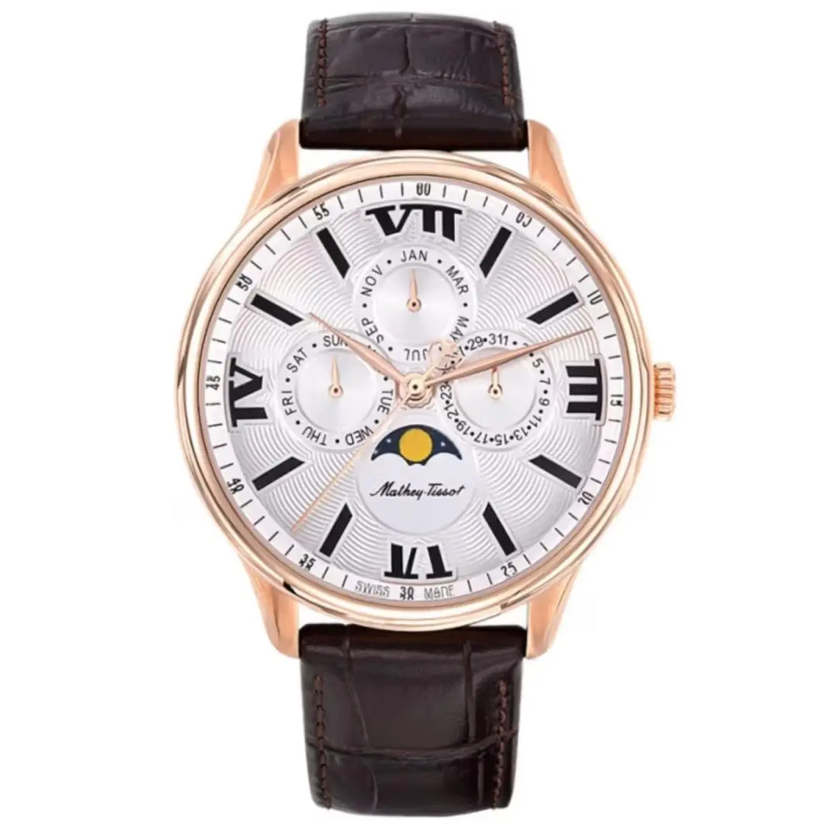 Mathey-tissot Men`s Edmond White Dial Watch - H1886RPI