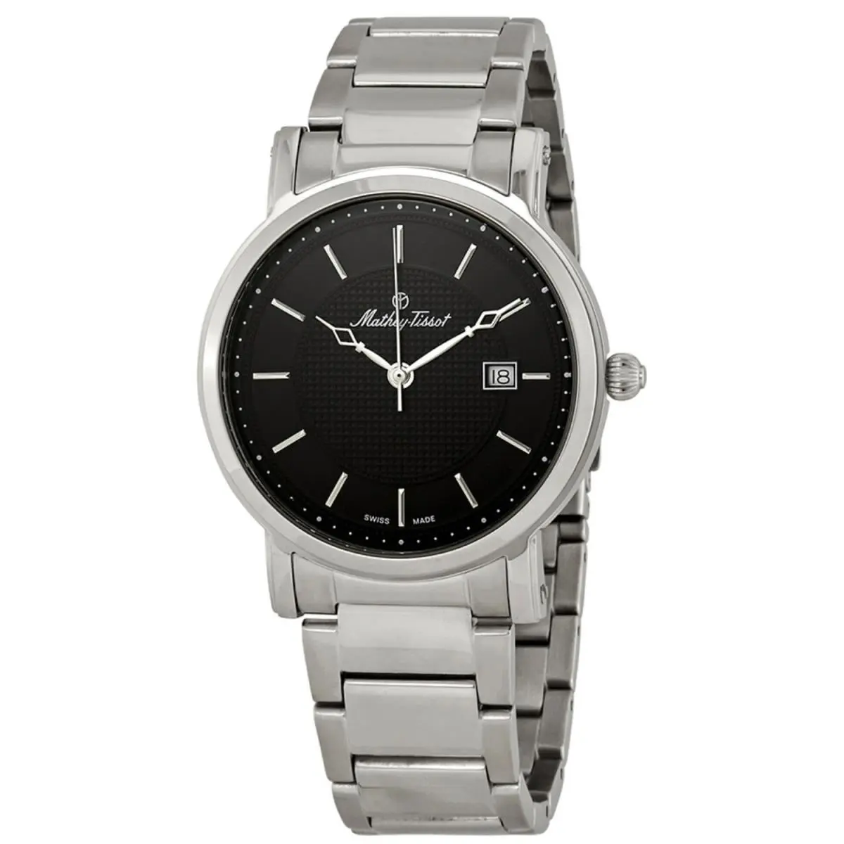 Mathey-tissot Men`s City Metal Black Dial Watch - HB611251MAN