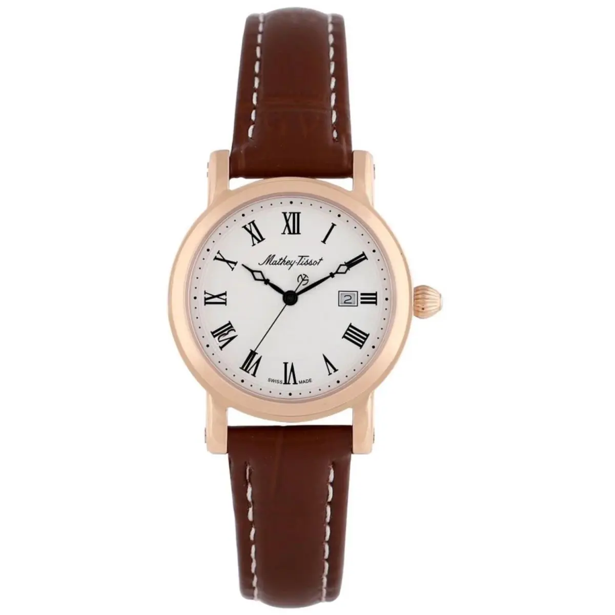 Mathey-tissot Women`s City Vintage White Dial Watch - D31186PBR by Tissot