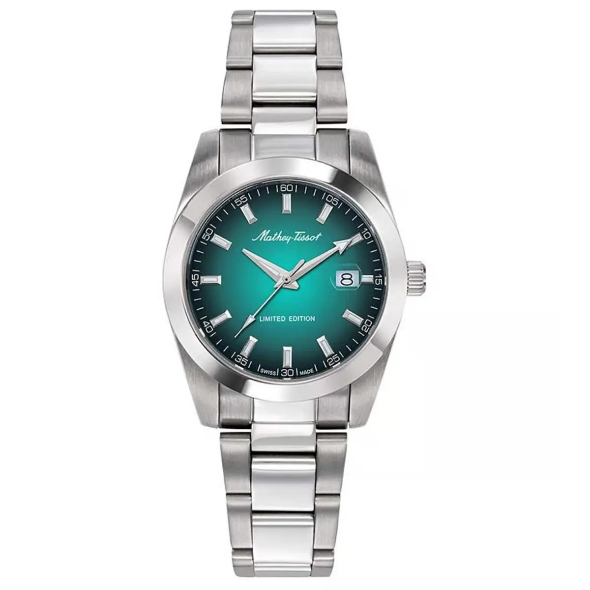 Mathey-tissot Women`s Mathy Sunray Green Dial Watch - D451VEN by Tissot