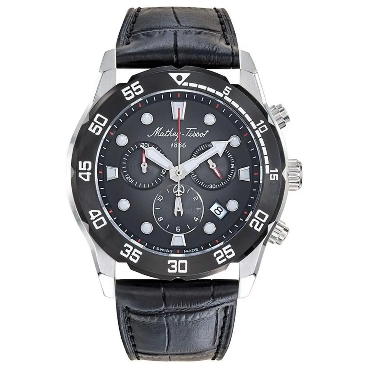 Mathey-tissot Men`s Chronograph Black Dial Watch - H123CHALN by Tissot