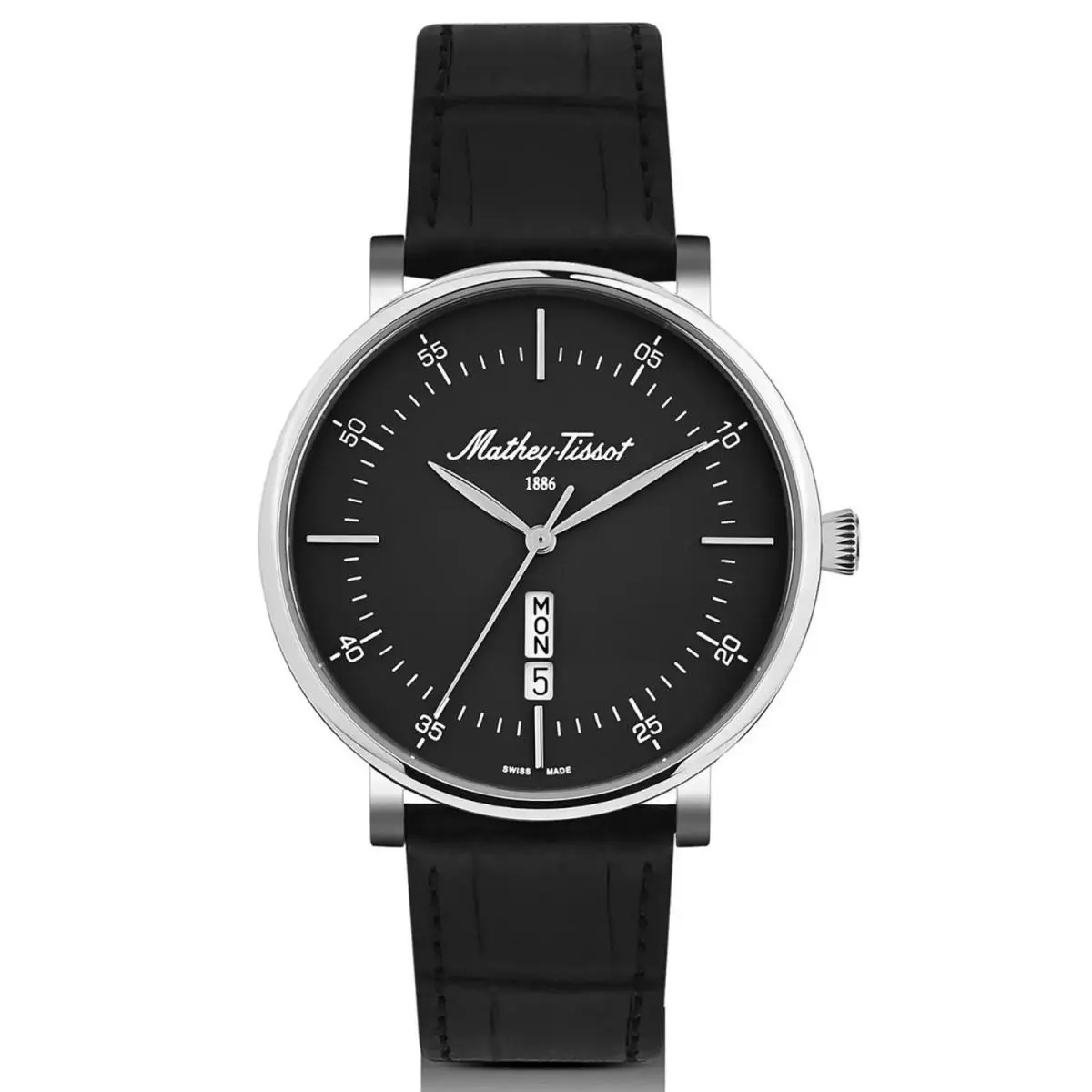 Mathey-tissot Men`s Monsoon Day-date Black Dial Watch - H7918ALN