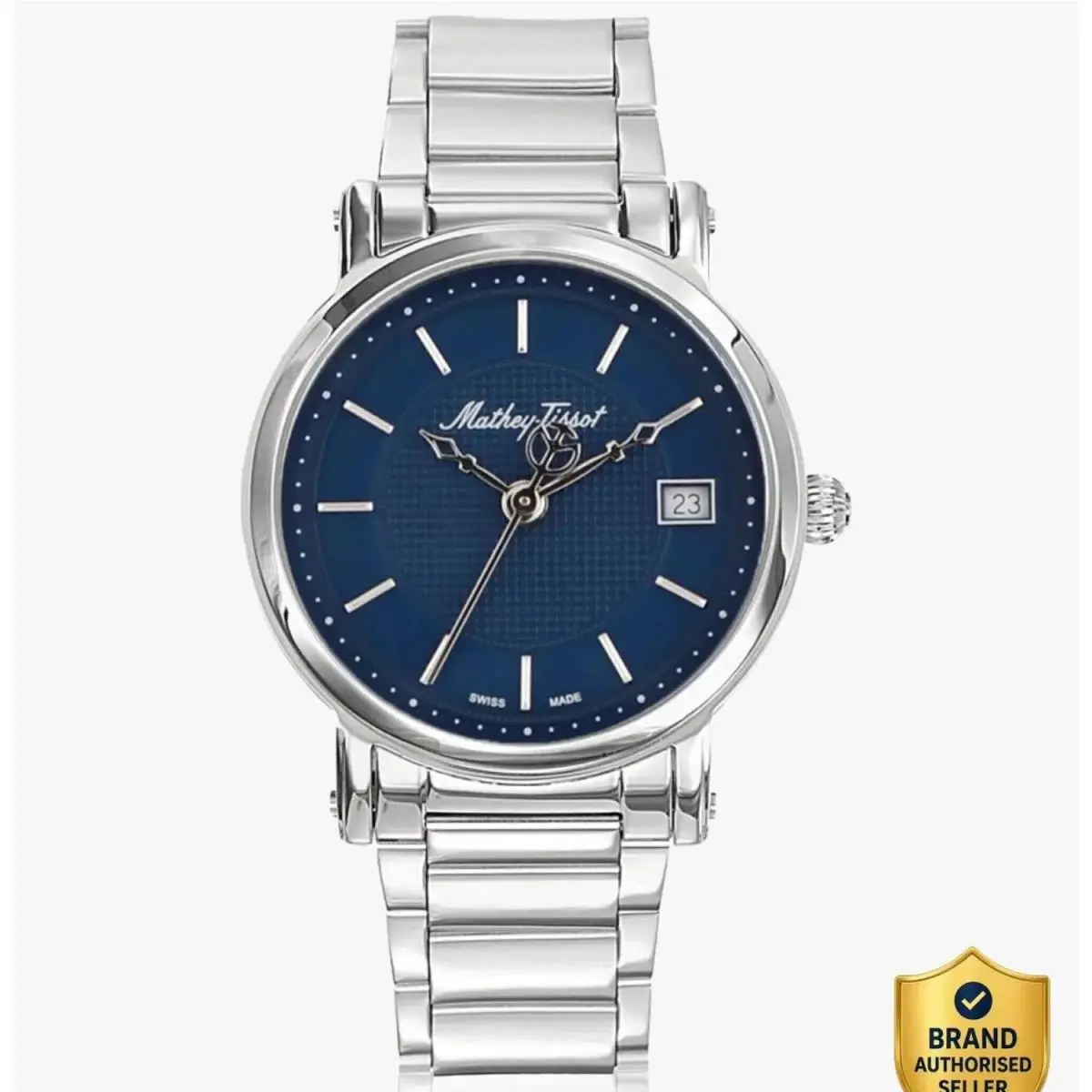 Mathey-tissot Men`s City Metal Blue Dial Watch - HB611251MABU by Tissot