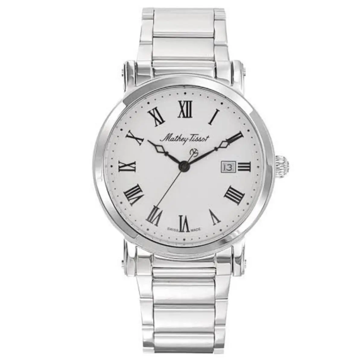 Mathey-tissot Men`s City Metal White Dial Watch - HB611251MABR by Tissot
