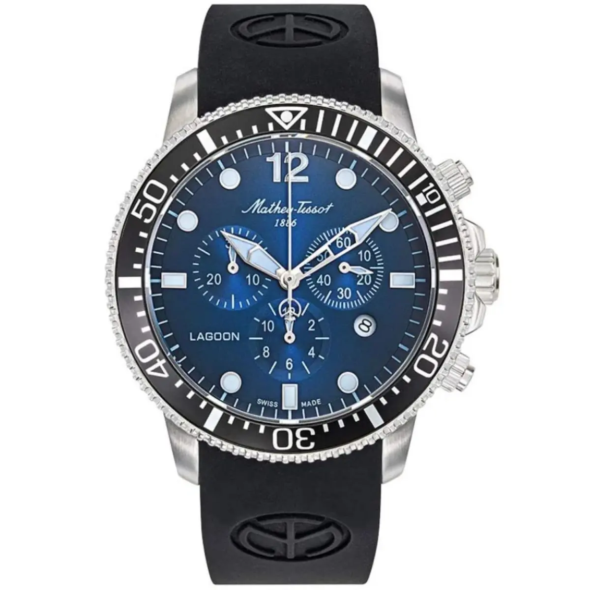 Mathey-tissot Men`s Lagoon Blue Dial Watch - H123CHALBUN by Tissot