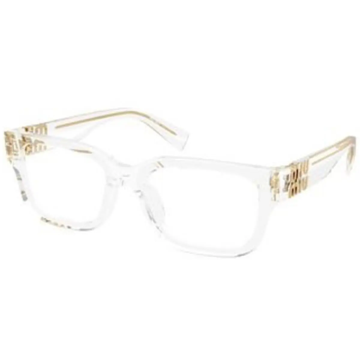 Miu MU 02 YV Transparent Demo Lens 15Z1O1 Size 53 Eyeglasses by Miu Miu