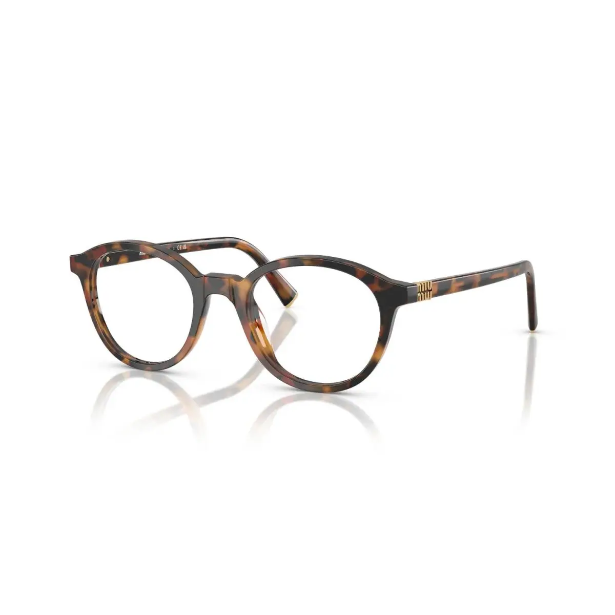 MU 02WV Havana Ivy Tortoise 19P1O1 Eyeglasses by Miu Miu