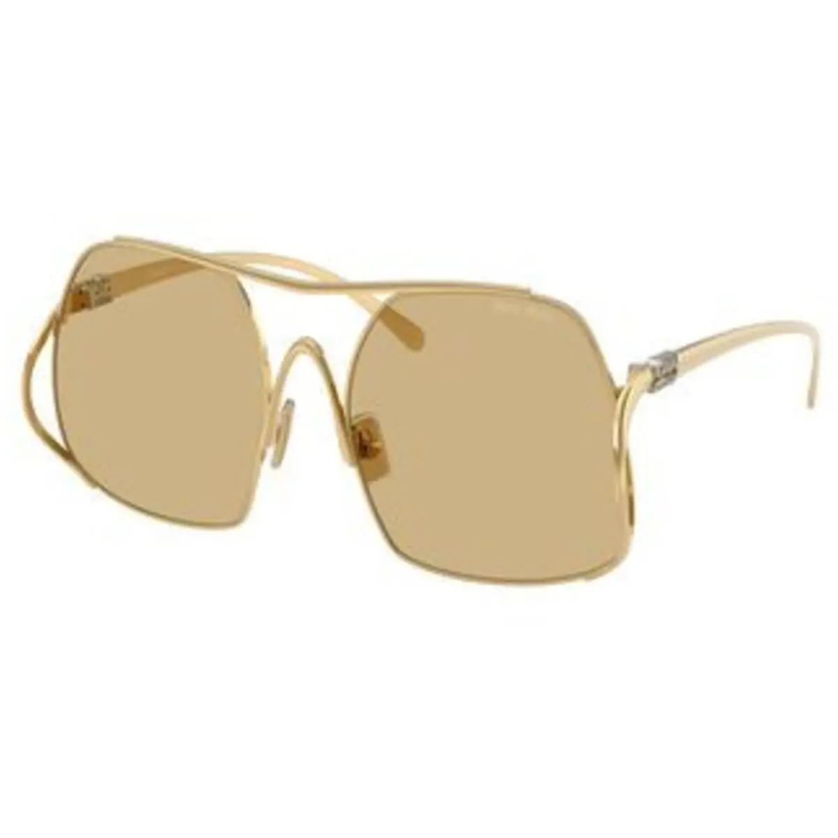 Miu MU A 55 S Gold / Yellow Polyamide Standard 5AK10R Size 57 Sunglasses by Miu Miu