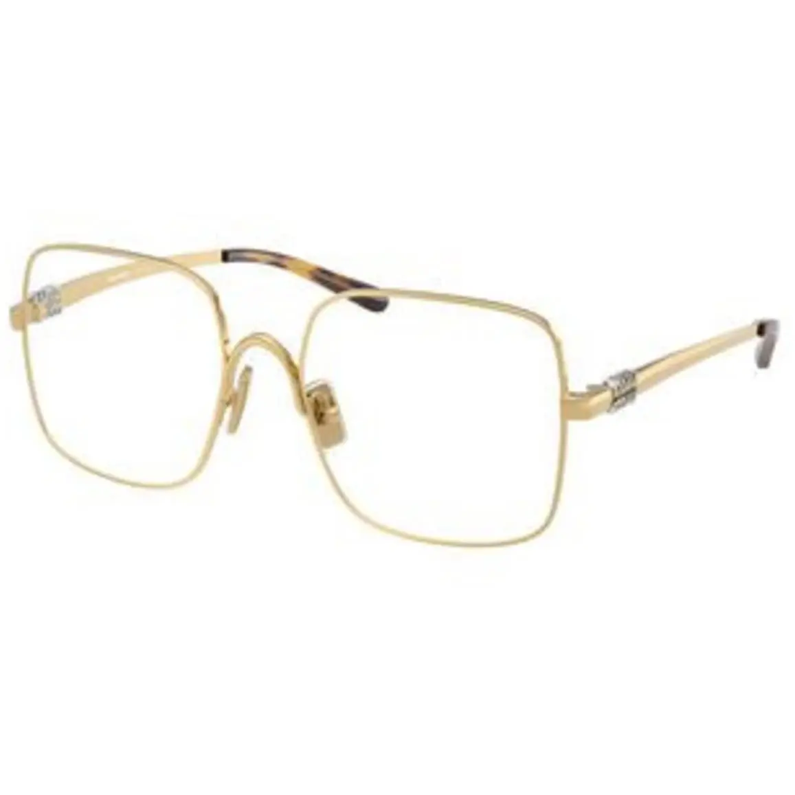 Miu MU 51 YV Gold Demo Lens 5AK1O1 Size 53 Eyeglasses by Miu Miu