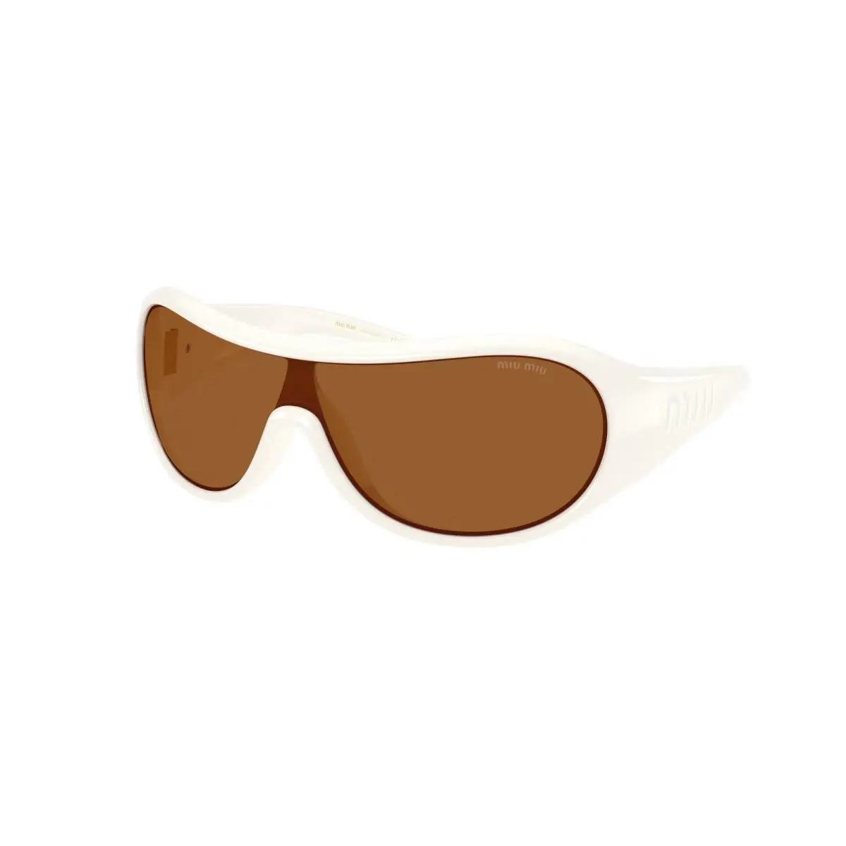 MU B14SU 17K20V White Dark Bronze 33 mm Women`s Sunglasses by Miu Miu