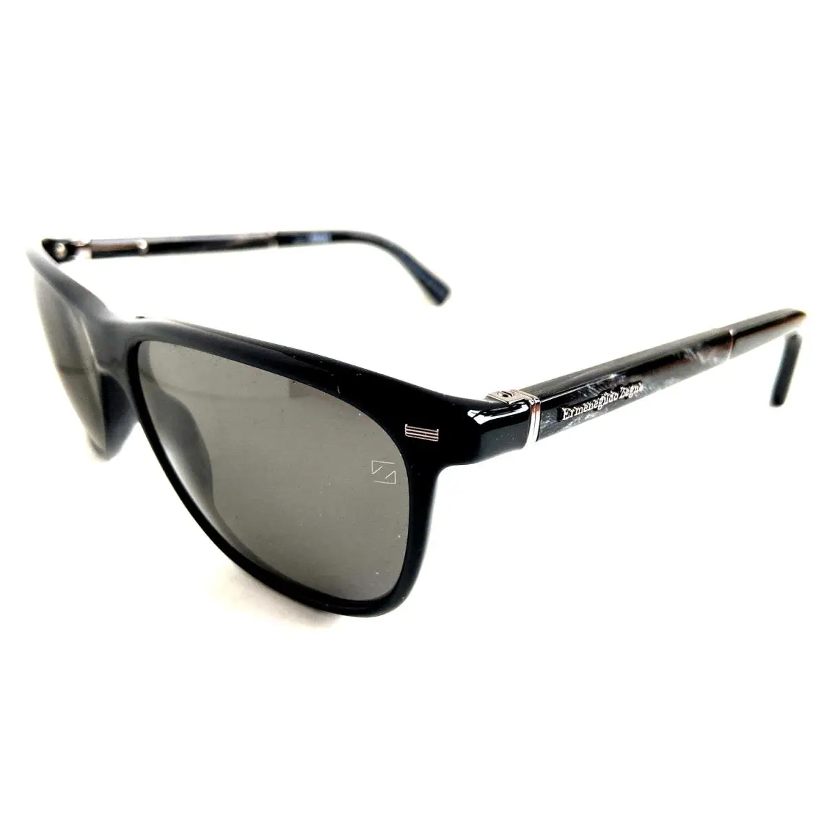 EZ 0009 01A Black 56mm Zeiss Lens Men`s Sunglasses by Ermenegildo Zegna