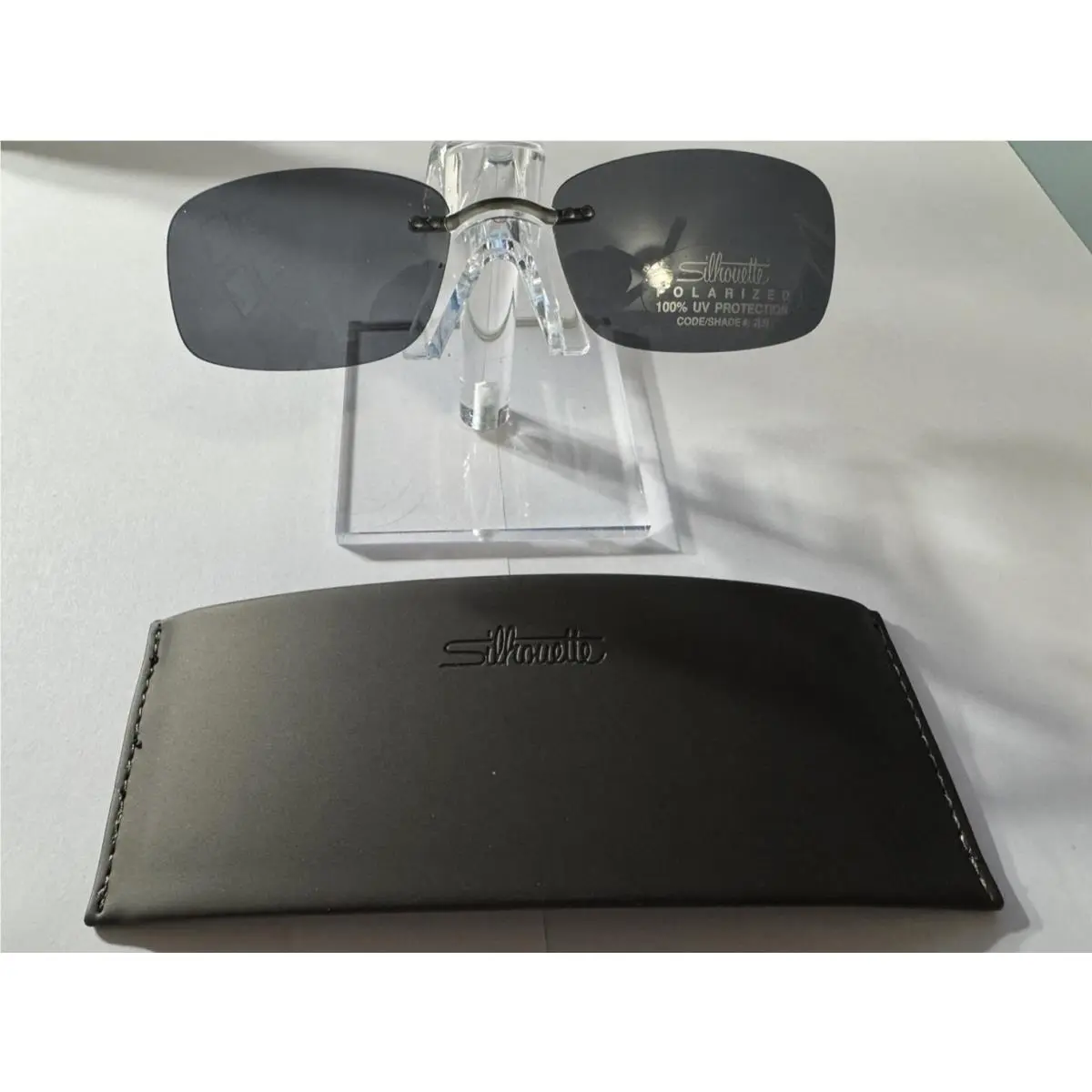 Silhouette 5065 EW S Polarized Clip-on Sunglasses Grey 51-19 35 Tall UV400